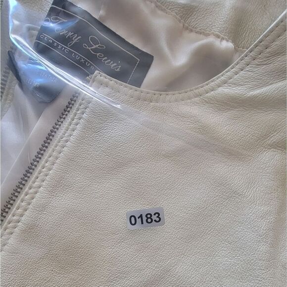 Terry Lewis Classic Luxuries cream leather jacket / blazer - Picture 5 of 16